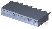 TE Connectivity AMPMODU Series Vertical Board PCB Header, 8 Contact(s), 2.54 mm Pitch, 1 Row(s), Unshrouded [535541-6]; 473-873