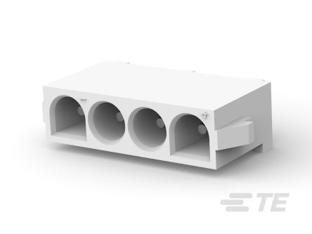 TE Connectivity MATE-N-LOK Series Vertical Board PCB Header, 4 Contact(s), 6.35 mm Pitch, 1 Row(s), Shrouded [1969807-1]; 473-952