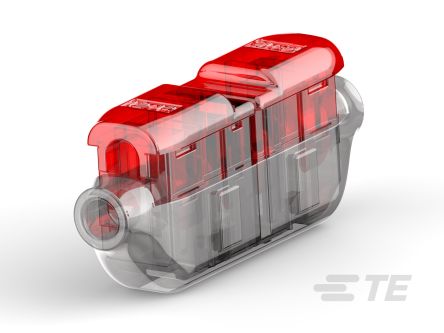 TE Connectivity, 2213 Butt Splice Connector, Red, Insulated, Phosphor Bronze 16 → 18 [2213600-8]; 473-958