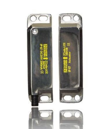 ZANDER AACHEN ZCode Series 2 x M4 Bolts Magnetic Non-Contact Safety Switch, 24V dc, Stainless Steel Housing, NO/2NC, M12 [940147]; 475-673