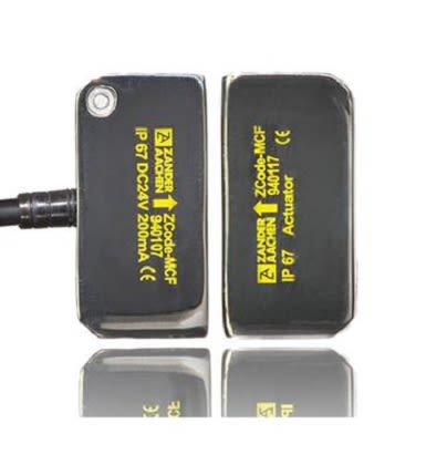 ZANDER AACHEN ZCode Series 2 x M4 Bolts Magnetic Non-Contact Safety Switch, 24V dc, Stainless Steel Housing, NO/2NC, M12 [940107]; 475-677