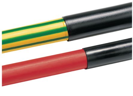 HellermannTyton Adhesive Lined Halogen Free Heat Shrink Tubing, Black 3.2mm Sleeve Dia. x 150m Length 2:1 Ratio, TR27 [315-50320]; 475-717