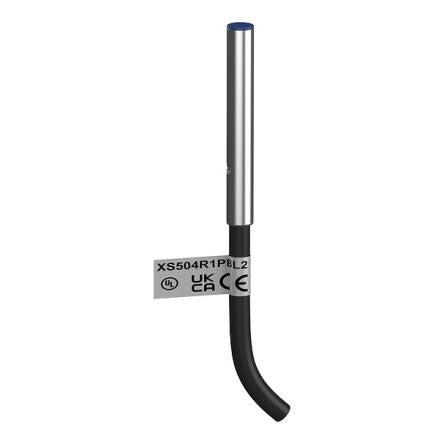 Telemecanique Sensors Inductive Smooth Barrel Inductive Proximity Sensor, 2.5 mm Detection, PNP NC, 12 → 24 V dc [XS504R1PBL2]; 479-095