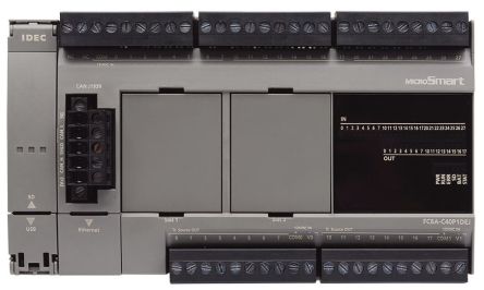 Idec FC6A-C40P1CE Series PLC CPU for Use with FC6A, 24 V dc Supply, Transistor Source Output, 24-Input, Analog Input [FC6A-C40P1CE]; 479-520