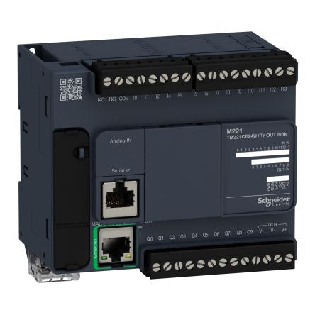 Schneider Electric TM2 Series Series Logic Controller for Use with TM2 Series, 24 V Supply, Transistor Output, [TM221CE24U]; 479-567