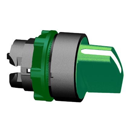 Schneider Electric Harmony Series 3 Position Selector Switch Head, 22mm Cutout, Green Handle [ZB5AD503]; 479-595