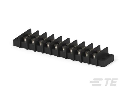 TE Connectivity Barrier Strip, 10 Contact, 9.53mm Pitch, 2 Row, 20A, 300 V [1-1546306-0]; 480-340