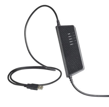Kvaser 4 Port USB Ethernet Adapter USB 2.0 D-sub to USB 1Mbit/s Network Speed [73-30130-01411-4]; 481-444