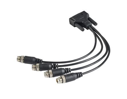 Kvaser CAN D-sub Female to M12 Male Converter Cable [73-30130-01412-1]; 481-445
