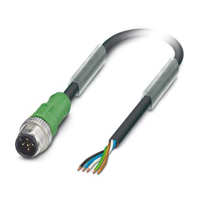Phoenix Contact Straight Male 5 way M12 to Sensor Actuator Cable, 1m [1564354]; 483-066