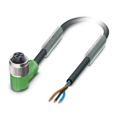Phoenix Contact Right Angle Female 3 way M12 Sensor Actuator Cable, 20m [1570173]; 483-071