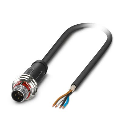 Phoenix Contact Straight Male M12 to Sensor Actuator Cable, 3m [1476854]; 483-097