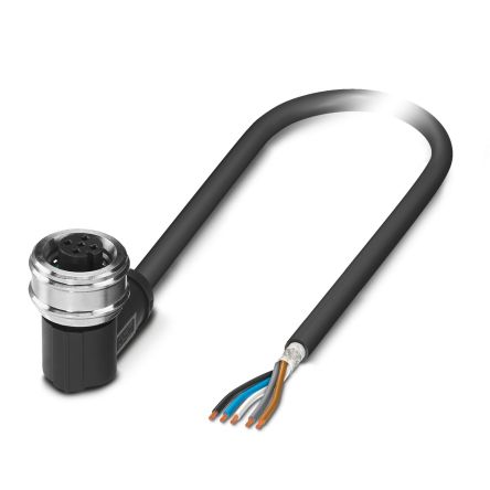 Phoenix Contact Right Angle Female 5 way M12 to Sensor Actuator Cable, 10m [1476884]; 483-099