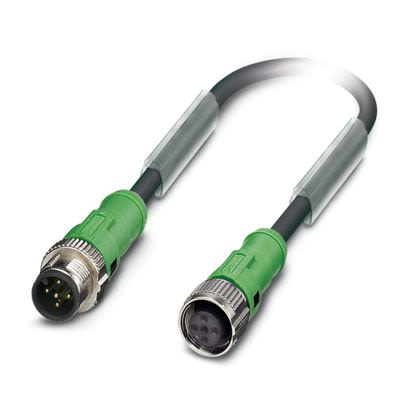 Phoenix Contact Straight Male 17 way M12 to Straight Female 17 way M12 Sensor Actuator Cable, 3m [1496002]; 483-116