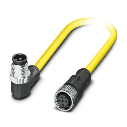 Phoenix Contact Right Angle Male 5 way M12 to Straight Female 5 way M12 Actuator/Sensor Cable, 1.5m [1424881]; 483-221