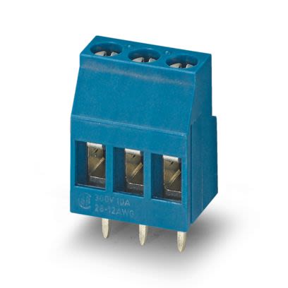 Phoenix Contact MKDS 3 Series PCB Terminal Block, 2-Contact, 5.08mm Pitch, Wave Soldering, 1-Row, Screw Termination [1706439]; 483-333