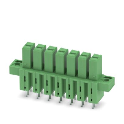 Phoenix Contact IPCV Series Wave Soldering Mount PCB Header, 7 Contact(s), 7.62 mm Pitch, 1 Row(s), Unshrouded [1708983]; 483-343