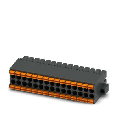 Phoenix Contact MSTBC Series PCB Connector, 30-Contact, 3.5mm Pitch, Screw, 1-Row, Push In Spring Termination [1709930]; 483-346