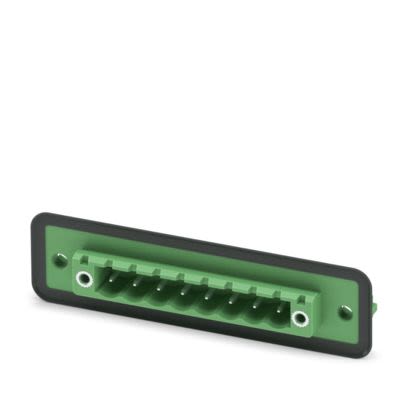 Phoenix Contact DFK-MSTBA Series Straight Wave Soldering Mount Panel Feed Through Terminal Plug, 8 Contact(s), 5.08 mm [1899045]; 483-437