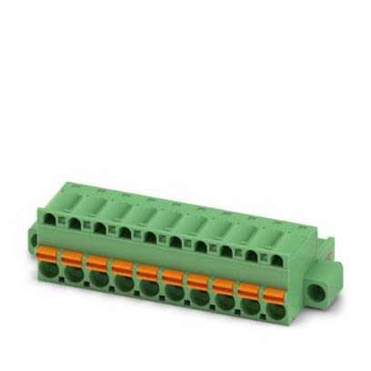 Phoenix Contact FKC 2 Series PCB Connector, 10-Contact, 5mm Pitch, Screw, 1-Row, Push In Spring Termination [1942345]; 483-447