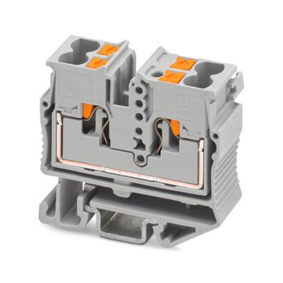 Phoenix Contact 1429436 MPTD Series Grey, 2.5mm², 1-Level, Push In Termination [1429436]; 483-467