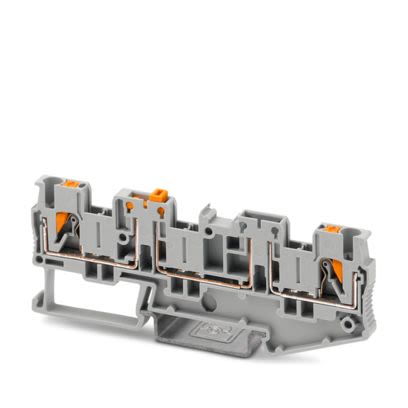 Phoenix Contact 1446168 PT Series Grey, 2.5mm², 1-Level, Push In Termination [1446168]; 483-473