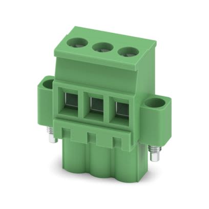 Phoenix Contact MVSTBW Series Flange Mount PCB Connector, 3-Contact, 1-Row, 5mm Pitch, Screw Termination [1835290]; 483-484