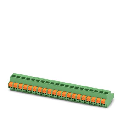 Phoenix Contact FKCOR 2 Series PCB Connector, 20-Contact, 5.08mm Pitch, 1-Row, Push In Spring Termination [1861412]; 483-490