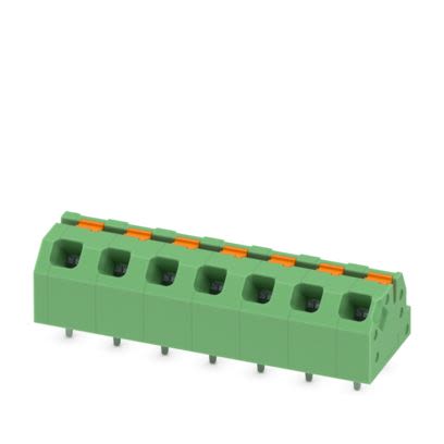 Phoenix Contact SPTAF 1 Series PCB Terminal Block, 7-Contact, 5mm Pitch, Wave Soldering, 1-Row, Push In Spring [1862327]; 483-497