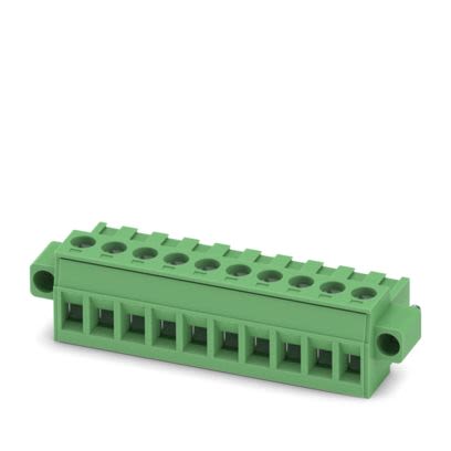 Phoenix Contact MSTBT 2 Series PCB Connector, 10-Contact, 5.08mm Pitch, Screw, 1-Row, Screw Termination [1805372]; 483-516