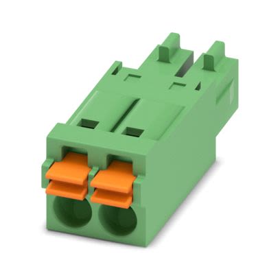 Phoenix Contact FMC 1 Series PCB Connector, 2-Contact, 3.5mm Pitch, 1-Row, Push In Spring Termination [1805423]; 483-518