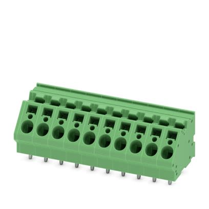 Phoenix Contact ZFKDSA 4 Series PCB Terminal Block, 10-Contact, 7.5mm Pitch, Wave Soldering, 1-Row, Spring Cage [1805504]; 483-520