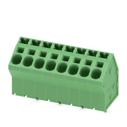Phoenix Contact SPTA 5 Series PCB Terminal Block, 8-Contact, 7.5mm Pitch, Wave Soldering, 1-Row, Push In Spring [1819147]; 483-555