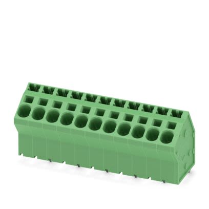 Phoenix Contact SPTA 5 Series PCB Terminal Block, 11-Contact, 7.5mm Pitch, Wave Soldering, 1-Row, Push In Spring [1819176]; 483-557