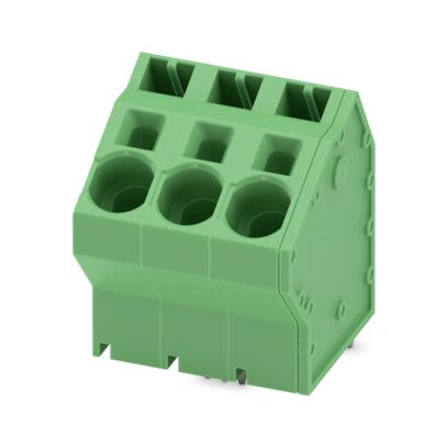 Phoenix Contact SPTA 16 Series PCB Terminal Block, 3-Contact, 10mm Pitch, Wave Soldering, 1-Row, Push In Spring [1819215]; 483-558