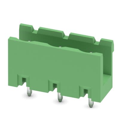 Phoenix Contact GMSTBV Series Straight Wave Soldering Mount PCB Header, 3 Contact(s), 7.5 mm Pitch, 1 Row(s), Shrouded [1766466]; 483-595