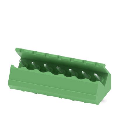 Phoenix Contact SMSTB Series Angled Wave Soldering Mount PCB Header, 7 Contact(s), 5 mm Pitch, 1 Row(s), Shrouded [1769285]; 483-603
