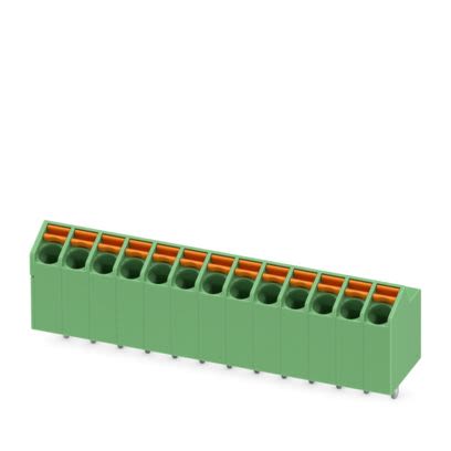 Phoenix Contact SPTA 1 Series PCB Terminal Block, 13-Contact, 3.5mm Pitch, Wave Soldering, 1-Row, Push In Spring [1704904]; 483-642
