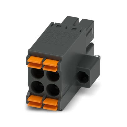 Phoenix Contact DFMC Series PCB Connector, 4-Contact, 3.5mm Pitch, Screw, 1-Row, Push In Spring Termination [1709929]; 483-653