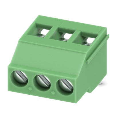 Phoenix Contact MKDSF 3 Series PCB Terminal Block, 3-Contact, 5.08mm Pitch, Wave Soldering, 1-Row, Screw Termination [1712737]; 483-658