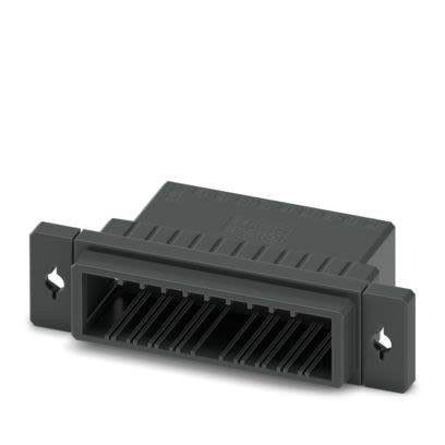Phoenix Contact DD31H Series Panel Feed Through Terminal Plug, 20-Contact, 3.81mm Pitch, Snap-In, 2-Row, Crimp [1340706]; 483-681