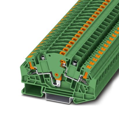 Phoenix Contact 1350422 PTVME 6/S-P GN Series Green, 6mm², 2-Level, Push In Termination [1350422]; 483-693