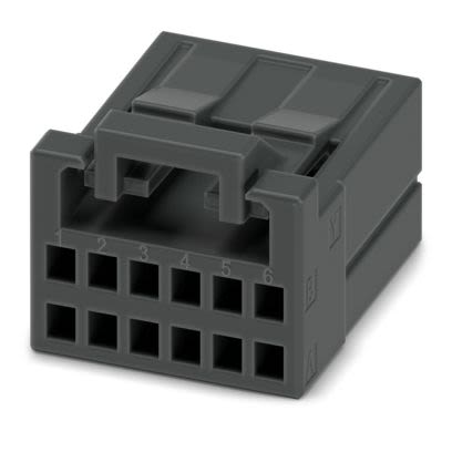 Phoenix Contact DD21PC Series PCB Connector, 12-Contact, 2.5mm Pitch, Latching, 2-Row, Crimp Termination [1378149]; 483-743