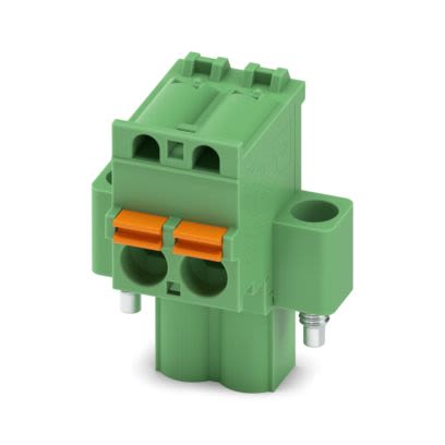 Phoenix Contact FKCVW 2 Series PCB Connector, 2-Contact, 5.08mm Pitch, Screw, 1-Row, Push In Spring Termination [1873809]; 483-779