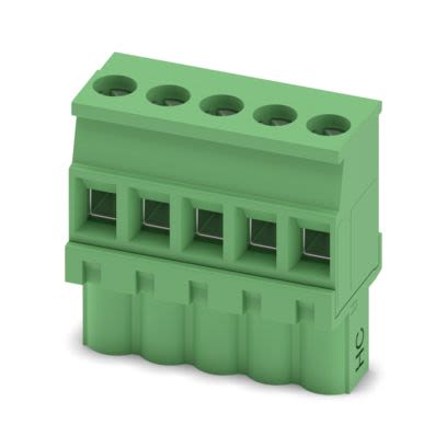 Phoenix Contact MVSTBW Series PCB Connector, 5-Contact, 1-Row, 5.08mm Pitch, Screw Termination [1912870]; 483-794