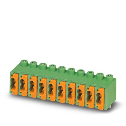Phoenix Contact FK-MPT 0 Series PCB Terminal Block, 11-Contact, 3.5mm Pitch, Wave Soldering, 1-Row, Push In Spring [1928851]; 483-822