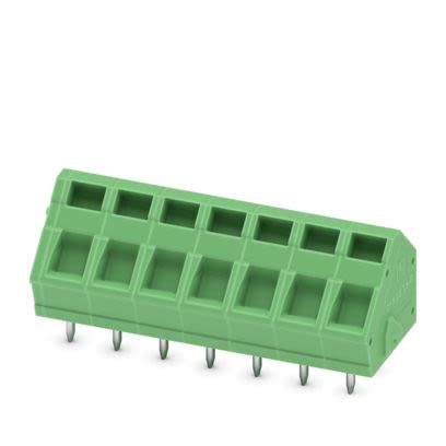 Phoenix Contact ZFKDSA 1 Series PCB Terminal Block, 7-Contact, 5mm Pitch, Wave Soldering, 1-Row, Spring Cage Termination [1834384]; 483-832
