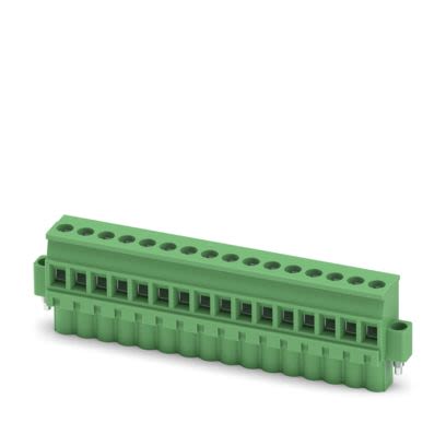 Phoenix Contact MVSTBW 2 Series PCB Terminal Block, 16-Contact, 5mm Pitch, Push-In, 1-Row, Socket Termination [1835423]; 483-836