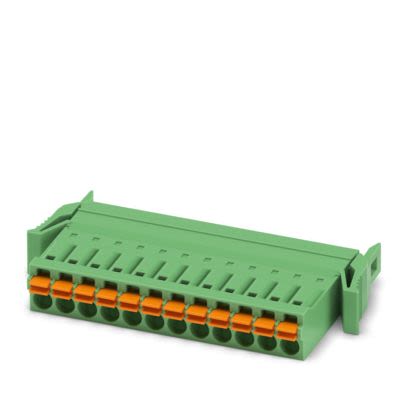 Phoenix Contact IFMC Series PCB Connector, 12-Contact, 3.5mm Pitch, Latching, 1-Row, Push In Spring Termination [1844316]; 483-854