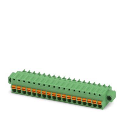 Phoenix Contact FK-MCP Series PCB Connector, 18-Contact, 3.81mm Pitch, Screw, 1-Row, Push In Spring Termination [1851397]; 483-867